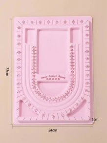 1片織板,1卷直徑0.8mm大約10m長的彈性線,2包混合款式丙烯酸珠子,適用於初學者手鍊和項鍊diy製作 - 彩色 - 查看 8