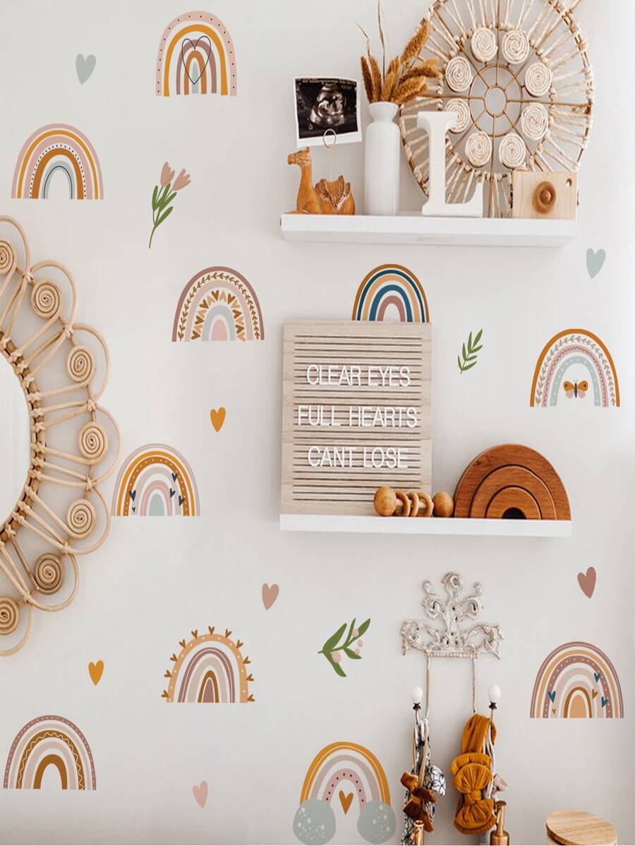 1入組PVC彩虹樣式牆貼 - 彩色 - 查看 1