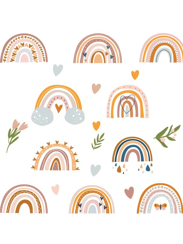 1pc PVC Wall Sticker, Rainbow Pattern Wall Decal For Home SHEIN USA