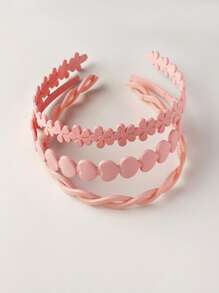 3入組小女童心和花朵裝飾髮箍