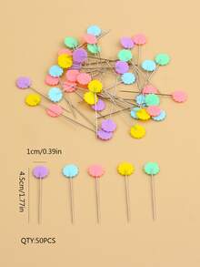 caja de alfileres de confección, alfileres de retales bordados, accesorios, herramientas, agujas de coser, accesorios de costura DIY - Azul - Ver 2