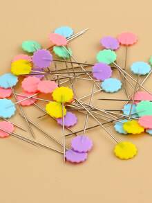 caja de alfileres de confección, alfileres de retales bordados, accesorios, herramientas, agujas de coser, accesorios de costura DIY - Azul - Ver 3