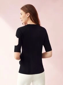 MOTF PREMIUM Top con estampado floral mezcla de viscosa