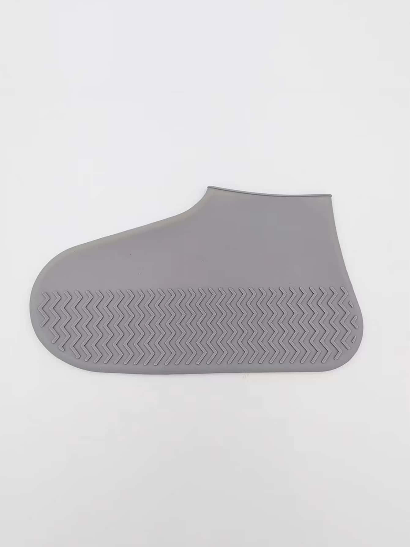 1pair Plain Rain Boots Cover, Simple Grey Silicone Reusable Rain Shoes Cover For Rain Insulation,Galentines,Puppy,Carnival,Party Decorations,Spring Summer Picks,Brides Maid Gifts,Room,Bedroom Decor,Beach,Travel,For Men,For Women,Vacationbeach,Summer,Vacation,Holiday,Travel Essential,Going Out Tops,Household Items - Grey - View 1