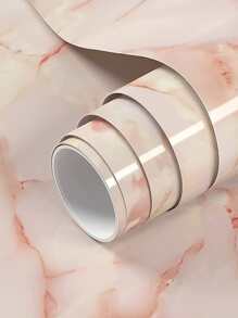 1 Giấy Dán Tường PVC, Cuộn Keo Dán Tường Hoa Văn Đá Cẩm Thạch Cho Gia Đình - Hồng - Xem 1