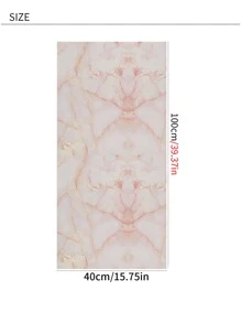 1 Giấy Dán Tường PVC, Cuộn Keo Dán Tường Hoa Văn Đá Cẩm Thạch Cho Gia Đình - Hồng - Xem 3