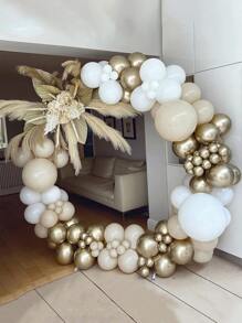 39入組PVC氣球架派對用極簡圓形氣球架 - 白色 - 查看 7