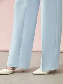MOTF PREMIUM Quần ống đứng - Màu xanh nhạt - Xem 7