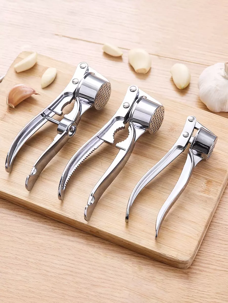 1pc Multifunction Stainless Steel Garlic Press, Classic Manual Garlic Mincer For Kitchen SHEIN USA