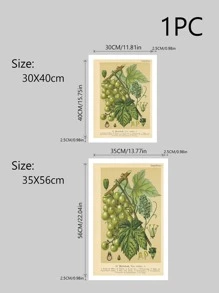1入組化纖無框畫現代植物圖案無框畫家用 - 彩色 - 查看 3