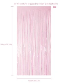 1 件流苏窗帘装饰背景，适用于派对、拍照亭、生日、婚礼、毕业装饰 - 藕粉色 - 查看 4