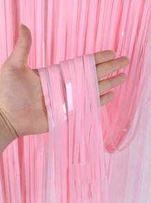 1 件流苏窗帘装饰背景，适用于派对、拍照亭、生日、婚礼、毕业装饰 - 藕粉色 - 查看 5