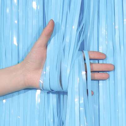 1 件派对装饰照片背景墙装饰流苏窗帘，适用于生日、婚礼、毕业典礼房间装饰