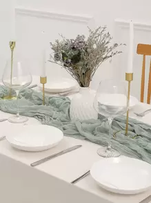 Á hậu bàn màu xanh lá cây, Á hậu bàn bếp xếp li Polyester cho gia đình - màu xanh lá - Xem 1