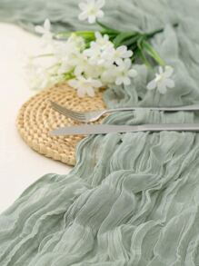 Á hậu bàn màu xanh lá cây, Á hậu bàn bếp xếp li Polyester cho gia đình - màu xanh lá - Xem 2