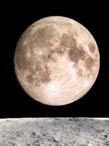 1 pieza Lámpara de proyección de atmósfera con luna y concha de color beige claro y amarillo, iluminación decorativa de pared - Multicolor - Ver 4