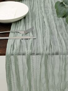 Á hậu bàn màu xanh lá cây, Á hậu bàn bếp xếp li Polyester cho gia đình - màu xanh lá - Xem 4