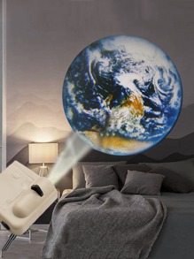 1pc Mini Plastic Projection Light, Funny Earth Projector For Home - Multicolor - View 1