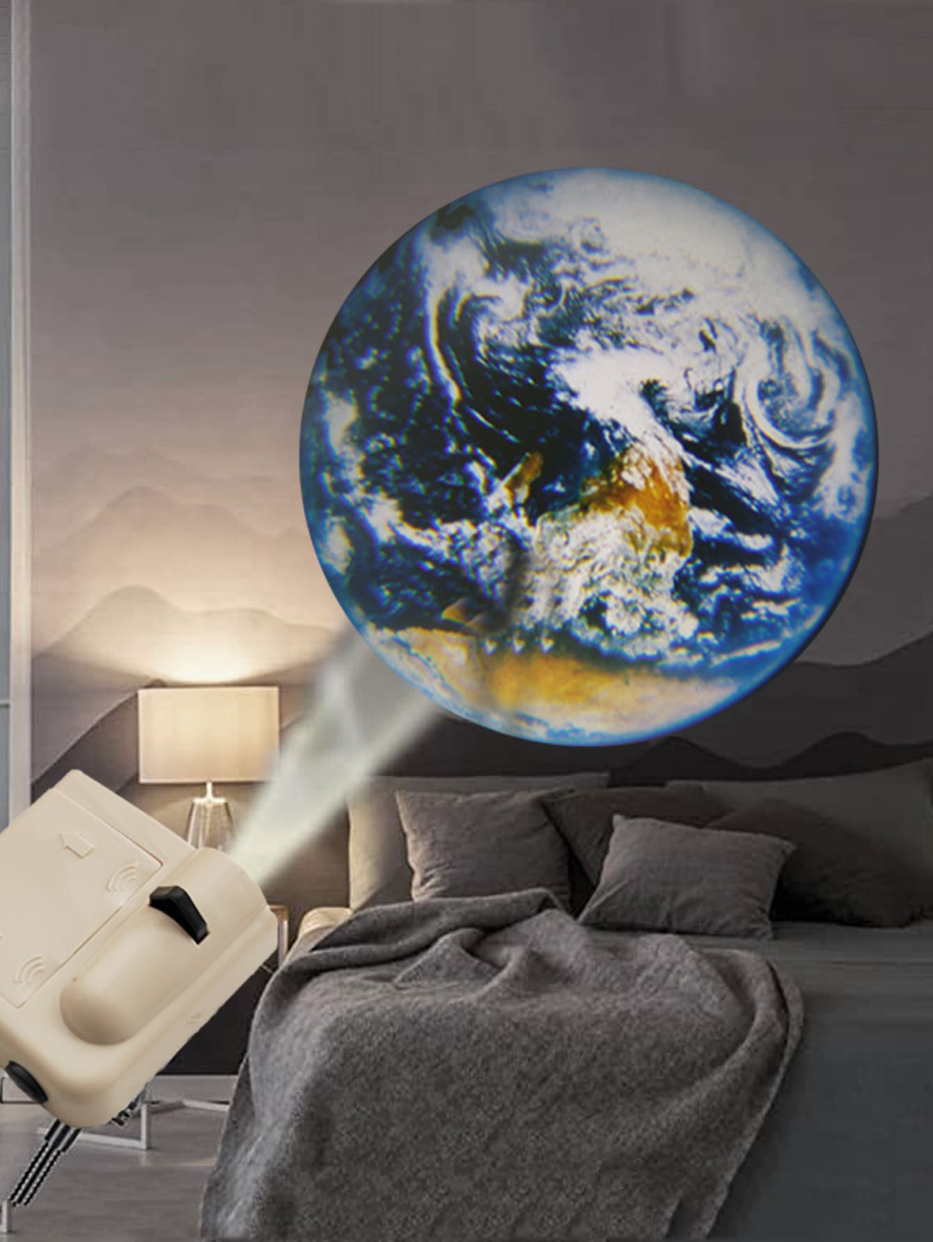 1pc Mini Plastic Projection Light, Funny Earth Projector For Home - Multicolor - View 1