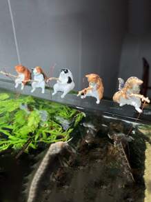 1pc Cartoon Cat Design Random Fish Tank Ornament For Aquarium For Decoration - Multicolor - View 2