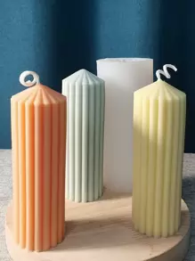 1入組圓柱形DIY矽膠模具用於DIY簡單白色幾何形狀矽膠模具