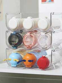 1 Thú Cưng Để Bàn Giá Đựng Đồ, Tối Giản Rõ Ràng Xếp Chồng Bình Giá Đựng Đồ Cho Nhà Bếp - Trong sáng - Xem 4