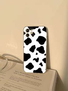 Carcasa De Teléfono Con Estampado De Vaca Compatible Con Iphone 11, Iphone 13, Iphone 14 Pro Max - Blanco y Negro - Ver 3