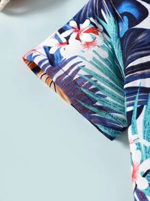 Toddler Boys Tropical Print Shirt & Shorts Without Tee - Multicolor - View 5