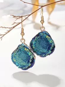 Asymmetric Drop Earrings For Women Daily Wear - Multicolor - View 1