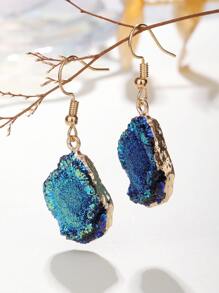 Asymmetric Drop Earrings For Women Daily Wear - Multicolor - View 2