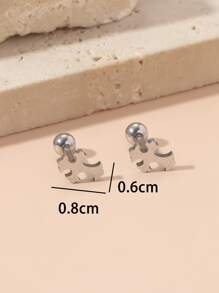 Bông tai chéo - Bạc - Xem 3