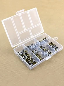 1pc Plastic Storage Box, Clear Multi-function Storage Box With 6pcs Slot For Daily - Clear - View 6