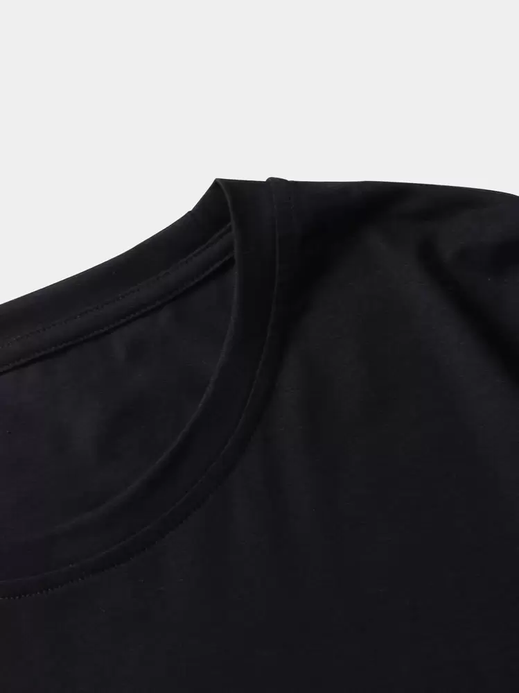 ROMWE MEN 男士外星人印花T恤 - 黑色 - 查看 3