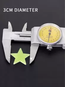 100pcs/Set Plastic Wall Sticker, Creativity Star Shaped Glow In The Dark Wall Decal For Decoration,Stickers,Wall Decal, Vinyl Decal For Home Decorations,Spring Decoration Items Refresh Your Home,Rama Decoration Stickers