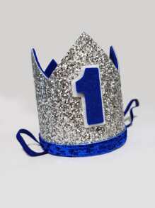 1入組閃亮數字設計生日派對帽現代亮片裝飾派對帽 - 彩色 - 查看 3