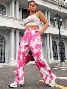 Flirla Pantalones acampanados de tie dye desgarro - Multicolor - Ver 3