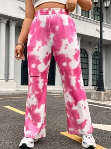 Flirla Pantalones acampanados de tie dye desgarro - Multicolor - Ver 4