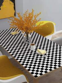 Giấy Dán Tường PVC, Cuộn Keo Dán Tường Họa Tiết Ca Rô Hiện Đại Cho Gia Đình - Đen và trắng - Xem 1