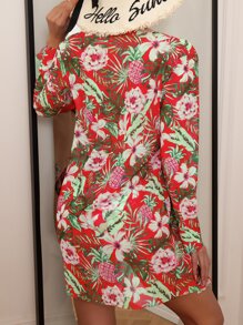 SHEIN Swim 2025 Printed Patterned 3pcs/Set Bikini With Push-Up Underwire Summer - Red - View 2