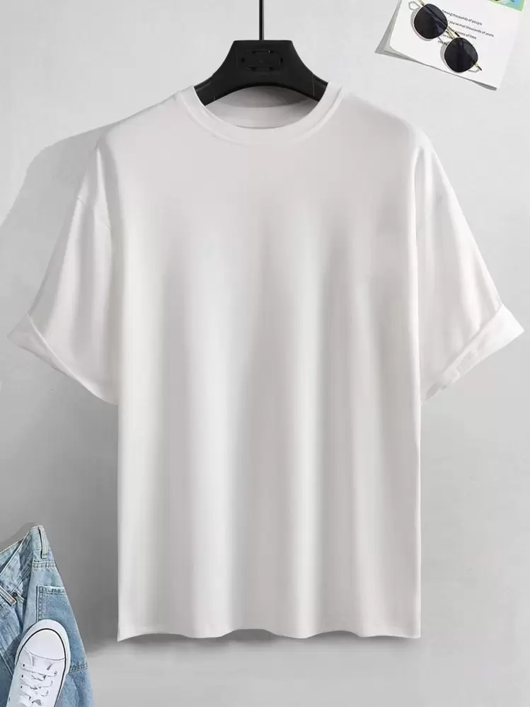 Manfinity EMRG Camiseta Folgada Masculina Com Slogan E Estampa Floral - Branco - Ver 3