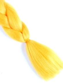 Long Synthetic Hair Extension - Yellow - View 4