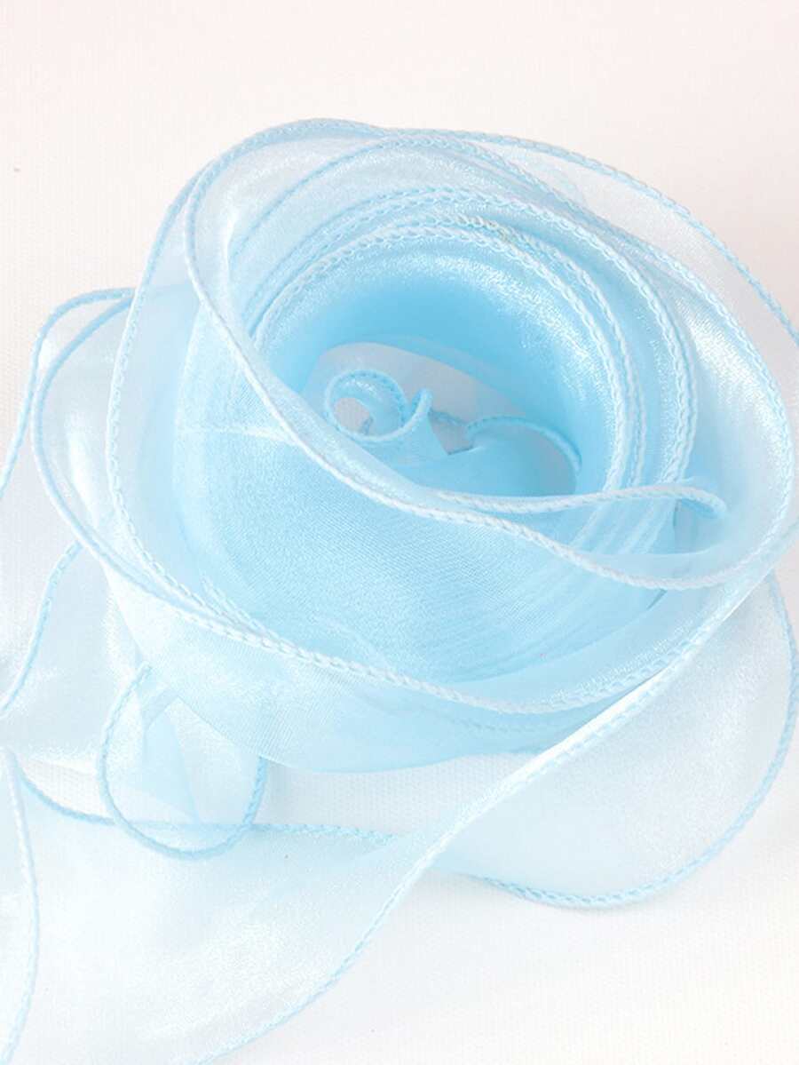 2卷220厘米淡藍色禮品包裝絲帶浪漫滌綸絲帶禮品鮮花包裝派對裝飾 - 淺藍色 - 查看 1