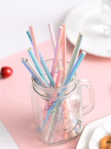 25入組/套金屬質感一次性吸管 - 彩色 - 查看 2