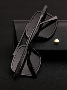 Men's Fashion Double Bridge Retro Stylish Glasses - Black - View 2