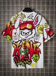 Manfinity RebelGame Lỏng lẻo phù hợp Đồ họa Hoạt hình Áo thun Cho nam giới - Nhiều màu - Xem 4