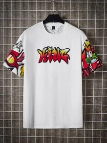 Manfinity RebelGame Lỏng lẻo phù hợp Đồ họa Hoạt hình Áo thun Cho nam giới - Nhiều màu - Xem 2