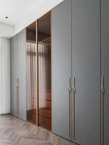 1 tay cầm ngăn kéo bằng hợp kim kẽm, kéo ngăn kéo màu vàng sang trọng cho gia đình - Vàng - Xem 1