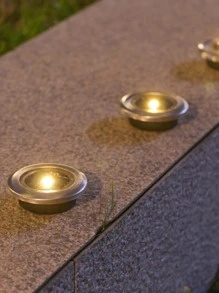 1 件迷你埋地 LED 灯，黄色，户外花园照明，适用于小路、庭院、露台 - 黃色 - 查看 1