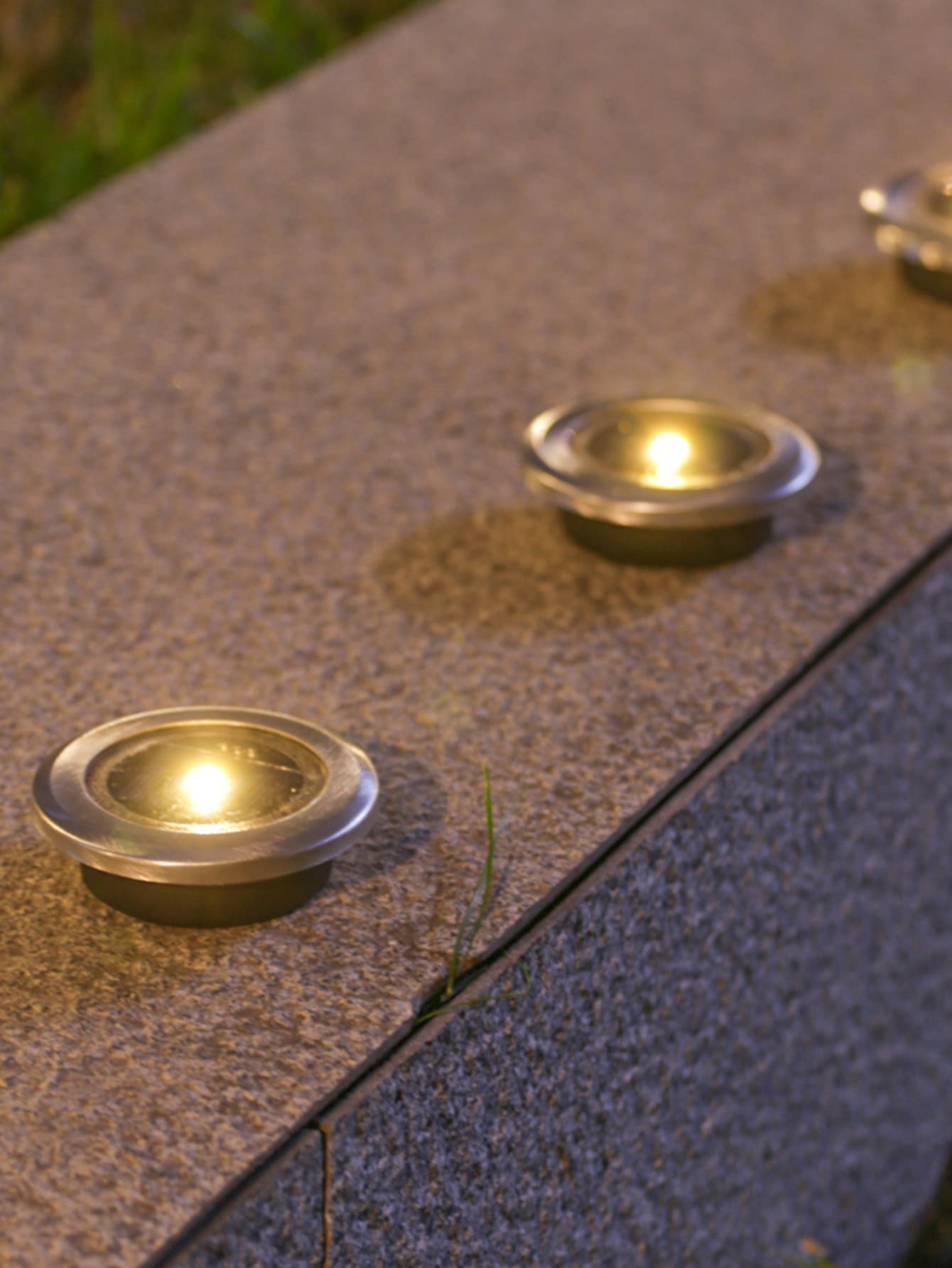 1 件迷你埋地 LED 灯，黄色，户外花园照明，适用于小路、庭院、露台 - 黃色 - 查看 1