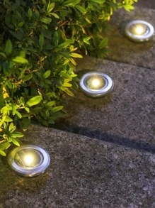 1 件迷你埋地 LED 灯，黄色，户外花园照明，适用于小路、庭院、露台 - 黃色 - 查看 2